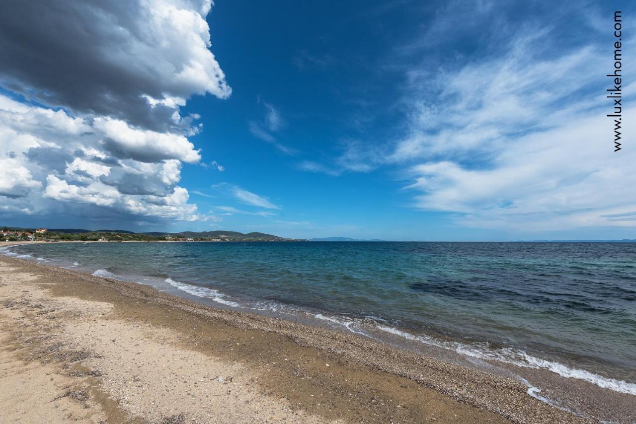 #Luxlikehome - Mediterranee Beachfront Summer House Kalyves Polygyrou Luaran gambar