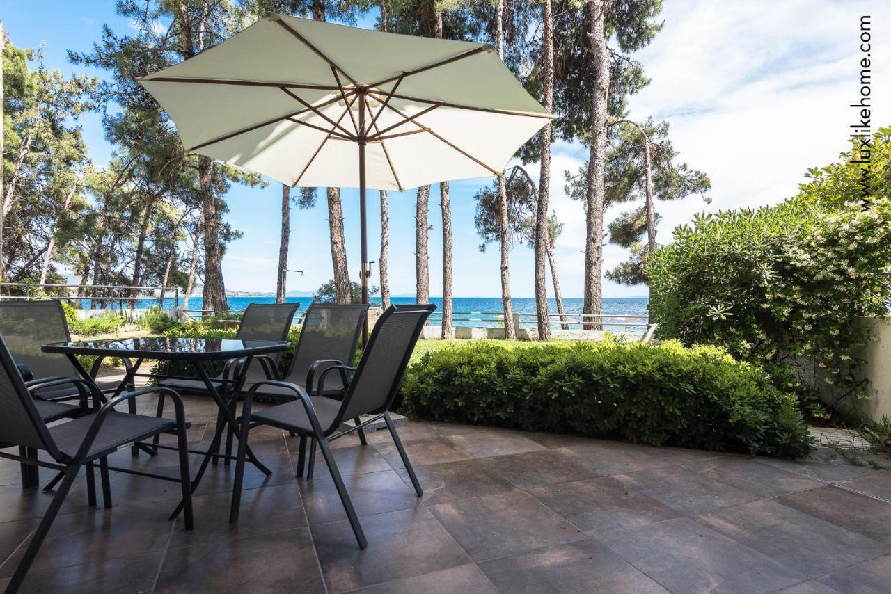 #Luxlikehome - Mediterranee Beachfront Summer House Kalyves Polygyrou Luaran gambar